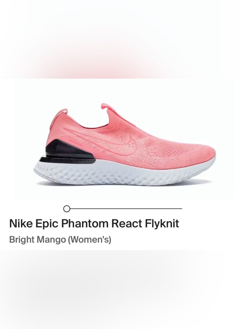 Nike Women's Slip-On Flyknit Running Shoe - Bright Pink with Black Accent